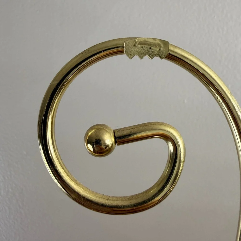 Wall Sconce Home Gold Excellent Botanical Leaf Scroll Brass Tone Metal